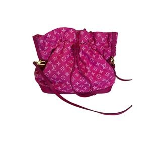 Louis Vuitton Monogram Denim Noe Pink Drawstring Tote Bag